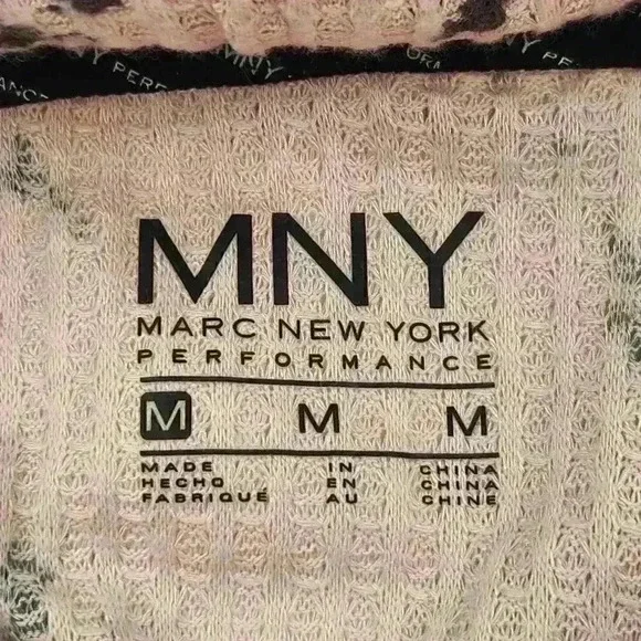 MNY‎ Marc New York Performance Medium Waffle Weave Soft Pink Long Sleeve Top - Picture 10 of 12